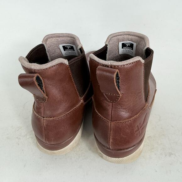 Kuru Luna Chelsea Ankle Boots Womens 7.5 Brown Leather Pull On Round Toe Comfort - Picture 7 of 10